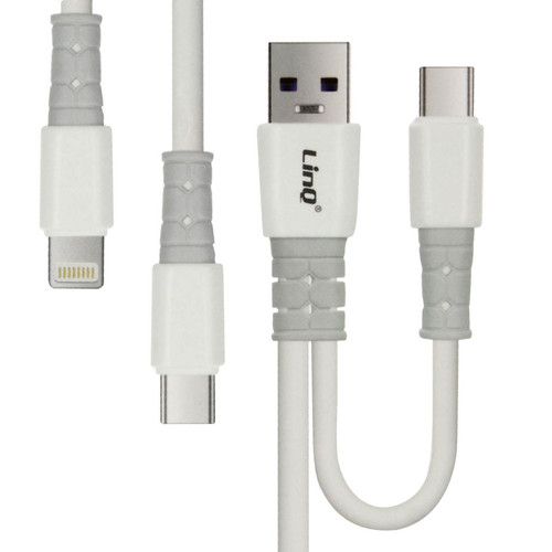 Linq - Câble USB/USB-C vers USB-C/Lightning 60W Linq   - Linq