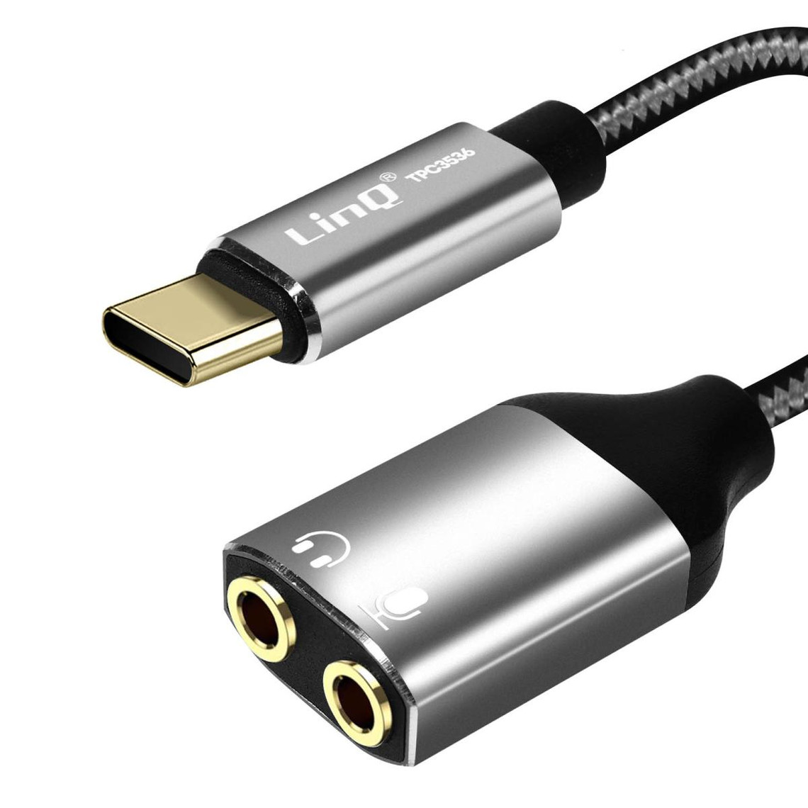 Câble antenne Linq Splitter Audio USB-C vers 2x Jack 3.5
