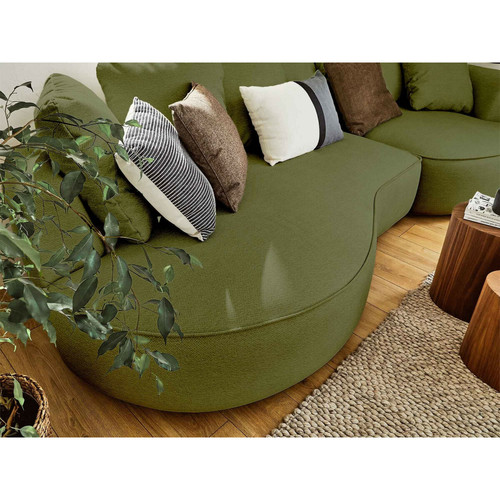 Lisa Design Hibiscus - canapé d'angle droit 4 places - en tissu