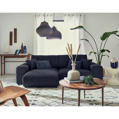 Lisa Design - Garance - canapé d'angle réversible - 4 places - en velours côtelé grosses côtes Lisa Design - Maison