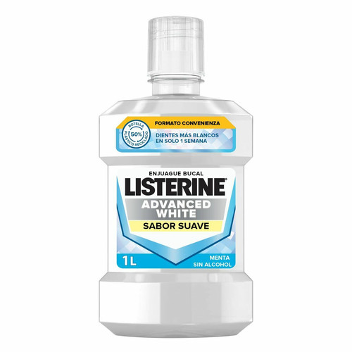 Listerine - Bain de Bouche Listerine Advanced White 1 L Listerine  - Bonnes affaires Brosses
