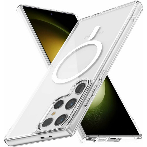 Coque, étui smartphone Little Boutik Coque Silicone Transparente Compatible Magsafe Pour Samsung Galaxy S24 Ultra Little Boutik®