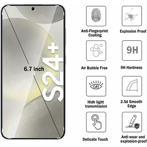 Little Boutik Coque Silicone Transparente + 2 Verres Trempes Pour Samsung Galaxy S24 Plus Little Boutik©