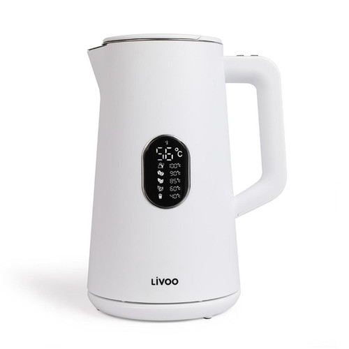 Livoo - Bouilloire sans fil 1.5l 1800w blanc - dod185w - LIVOO Livoo  - Bouilloire Livoo