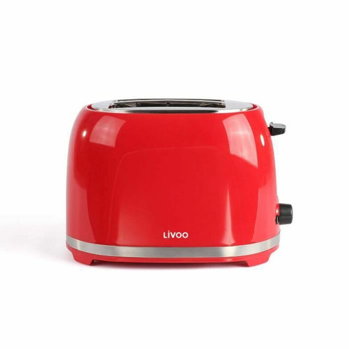 Livoo PACK Bouilloire électrique sans fil 1,7L + Grille-pain 2 fentes rouge 3 fonctions avec témoins LED