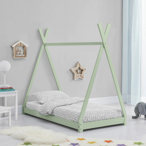 Llb - Lit en bois pour enfant Tente cabane Montessori 70x140cm à lattes Wigee Llb  - Tente lit