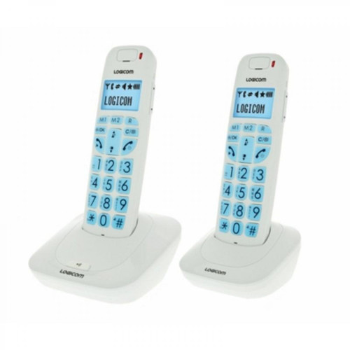Logicom - Téléphone fixe sans fil Logicom Confort 250 Blanc + Combiné supplémentaire Logicom  - Téléphone fixe Avec répondeur