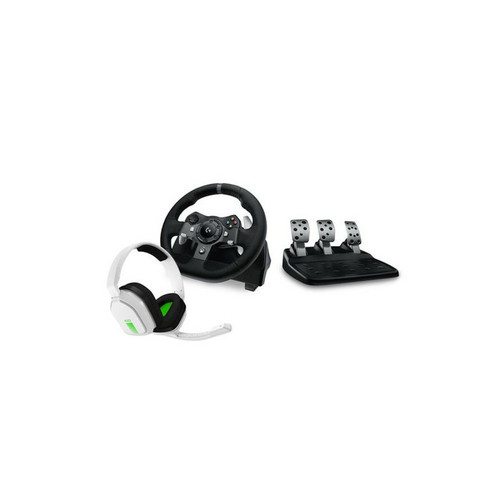 Logitech - Pack Logitech Volant de course et pédalier G920 Driving Force pour PC Mac Xbox One Xbox Series X S Noir + Casque gaming Astro - Volant PC