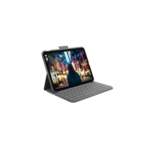 Clavier Logitech Etui clavier intégré Logitech Slim Folio pour iPad 10e génération Gris Oxford