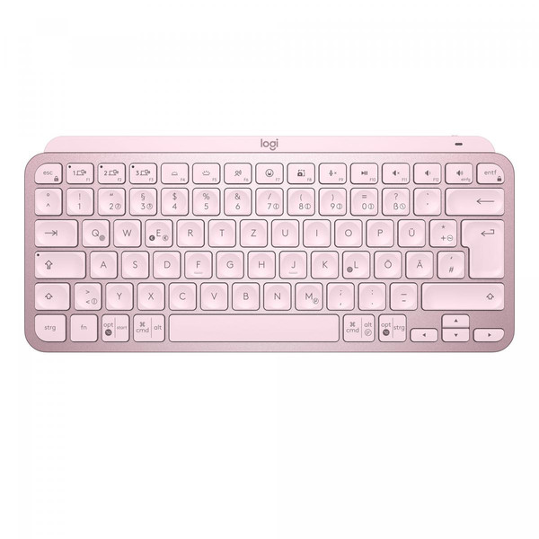 Clavier Logitech Logitech MX Keys Mini Minimalist Wireless Illuminated Keyboard clavier RF sans fil + Bluetooth QWERTY Anglais Rose