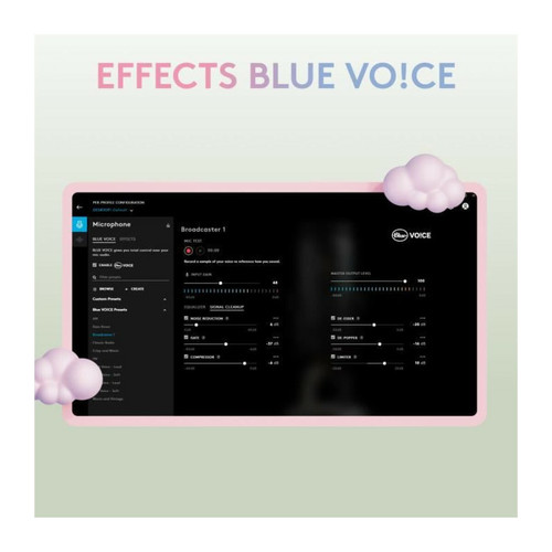 Microphone Microphone USB - Blue Yeti Premium - Pour Enregistrement, Streaming, Gaming, Podcast sur PC ou Mac - Blanc White Mist
