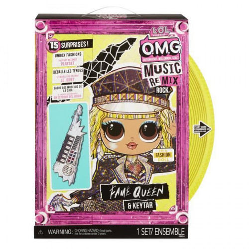 Lol Surprise - L.O.L. Surprise OMG Remix Rock-  Fame Queen and Keytar - Poupée Mannequin 24cm Lol Surprise  - Poupées