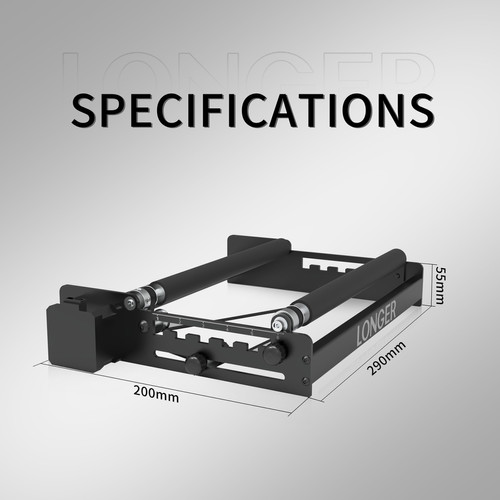 Imprimante 3D LONGER RAY5 - Rouleau Rotatif Laser