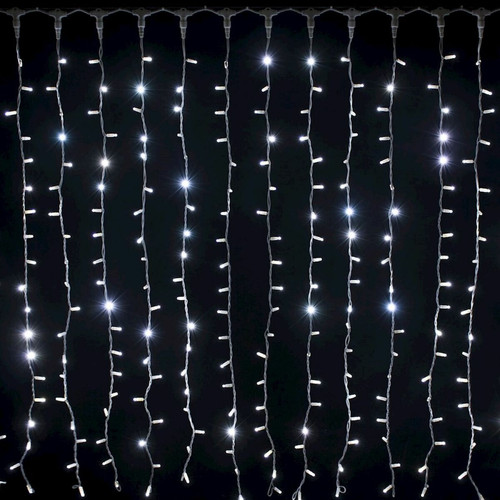 Décorations de Noël Lotti Rideau lumineux raccordable Noël Ixia - 2 x 1,5 mètres - Blanc froid