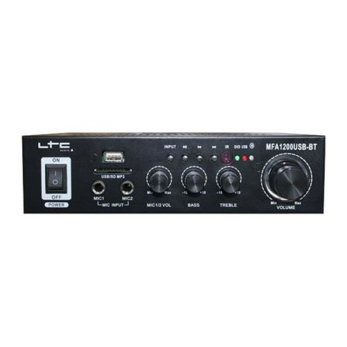 Ampli  LTC Ampli MFA1200-BT LTC Karaoké Hifi 100W USB/BT Noir