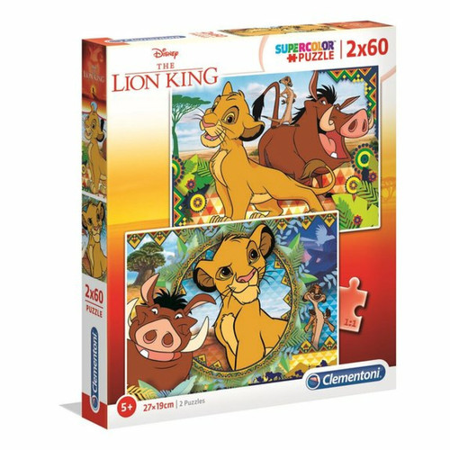 Puzzles Enfants Ludendo 2 puzzles 60 pièces Supercolor Le Roi Lion