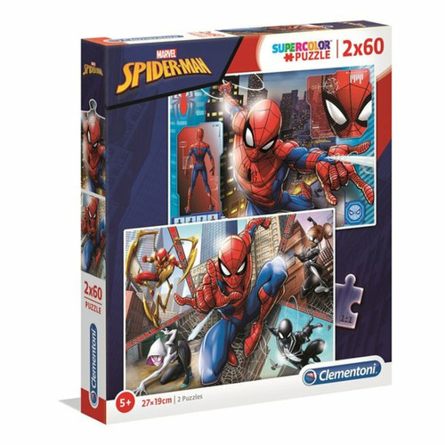 Ludendo - 2 puzzles 60 pièces Supercolor Spider-Man Ludendo  - ASD