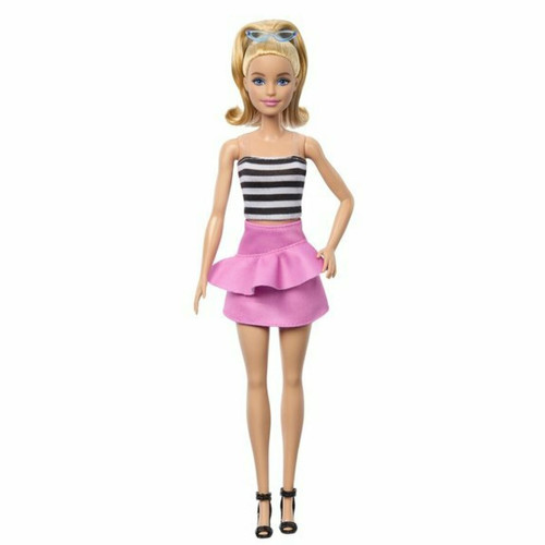 Ludendo - Barbie - poupée fashsionista avec top rayé Ludendo  - Poupées mannequins