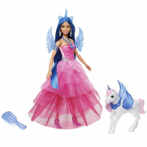 Ludendo - Barbie 65 ans anniversaire - princesse saphir licorne Ludendo  - Poupee barbie princesse