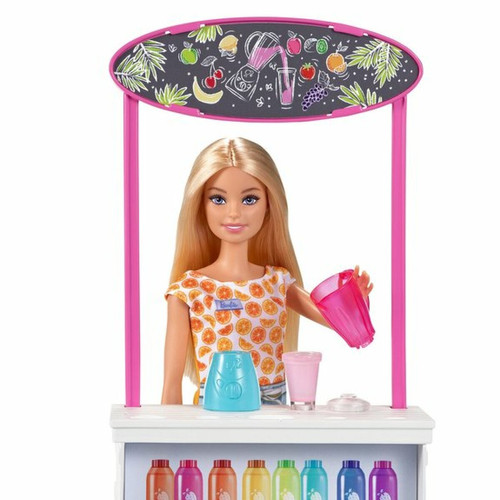 Poupées mannequins Barbie - Coffret Bar à Smoothies avec poupée et accessoires