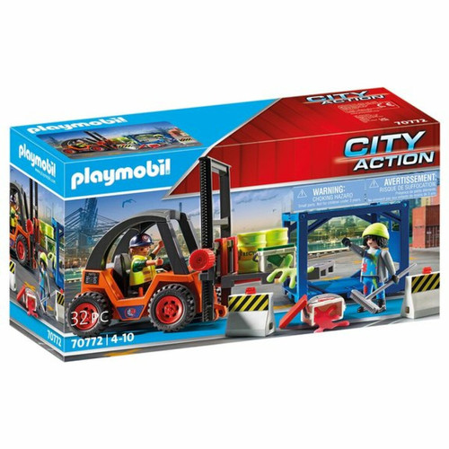 Playmobil - City Action Chariot élévateur avec cargaison Playmobil  - Chariot elevateur