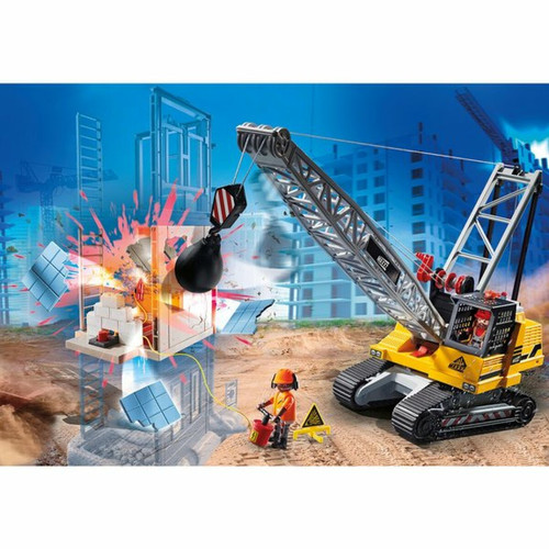 Playmobil Dragline avec mur de construction Playmobil City Action 70442
