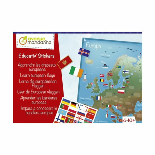 Ludendo - Educativ Stickers - Apprendre les drapeaux européens Ludendo  - Marchand Zoomici