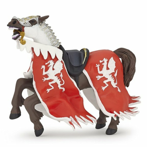 Ludendo - Figurine cheval du roi au dragon rouge Ludendo  - Ludendo