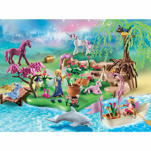 Ludendo Ile avec fée et animaux enchantés Playmobil Fairies 70167