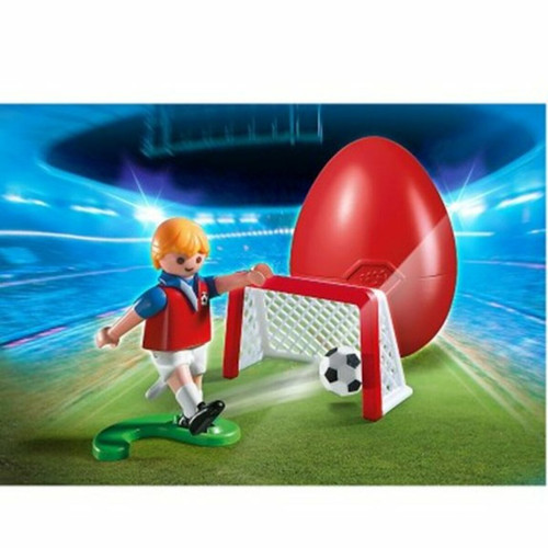 Playmobil Joueur de football avec cage au but - Œuf Playmobil Pâques 4947