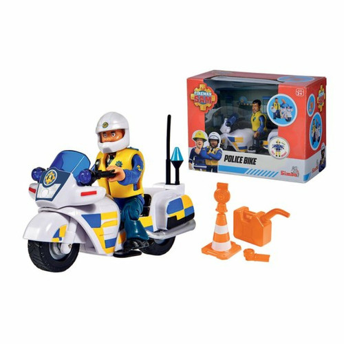 Ludendo - Moto de police Sam le pompier avec figurine Ludendo  - Moto police