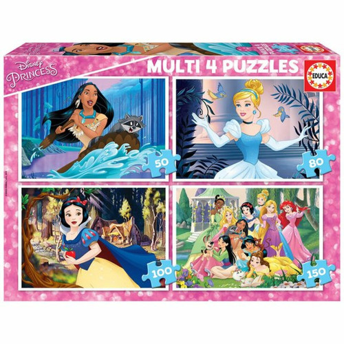Educa - DISNEY PRINCESSES Puzzles Multi 4 En 1 Disney Princesses Educa  - Educa