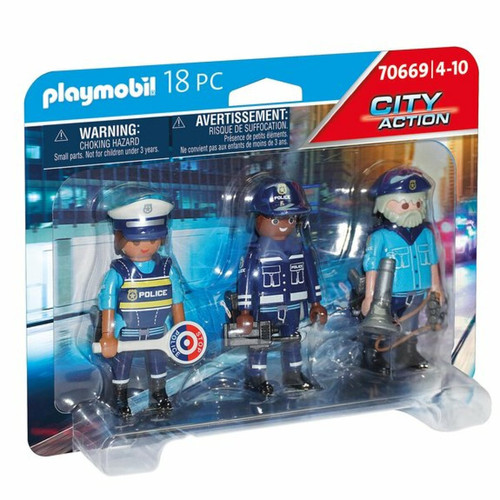 Playmobil Quartier général transportable policiers d'élite : :  Jeux et Jouets