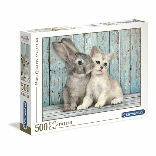 Ludendo - Puzzle 500 pièces : Chaton et lapin Ludendo  - Marchand Mplusl