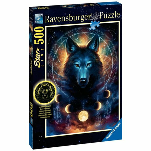 Puzzles Adultes Ludendo Puzzle 500 Pièces Ravensburger Star Line - Loups Lumineux