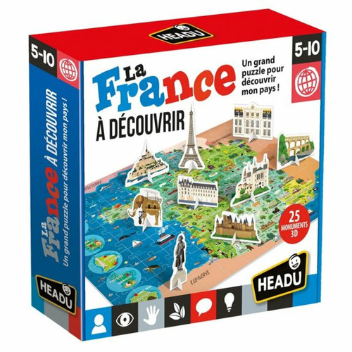 Ludendo - Puzzle la France à découvrir Headu Ludendo  - Jeux & Jouets