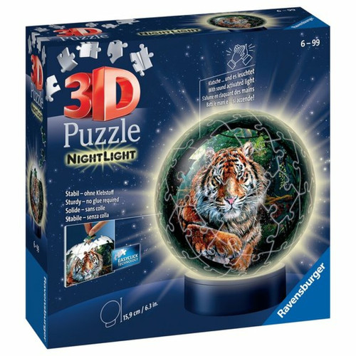 Ludendo - Ravensburger - Puzzle 3D Ball 72 Pièces lumineux - Félins Ludendo  - Puzzles 3D