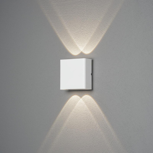 Lumiere - Applique d'extérieur moderne Up Down Blanc 2x 2 LED, IP54 - Lampadaire