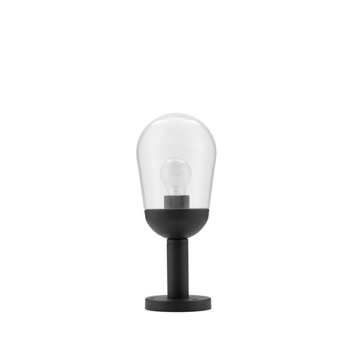 Lumiere - Borne d'extérieur en aluminium gris foncé, verre clair LED E27 IP54 - Lampadaire