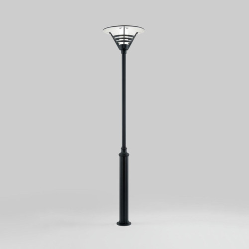 Lumiere - Tête et lampadaire extérieur classique noir mat Max Watt 1x 60, E27, IP44 Lumiere   - Eclairage extérieur de jardin