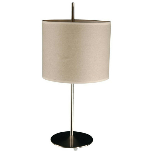 Lumiere - Lampe de table avec abat-jour rond nickel satiné Lumiere  - Lampe à lave Luminaires