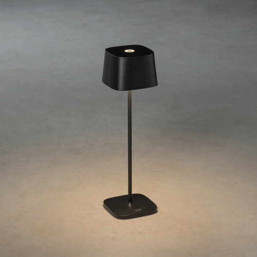 Lumiere - Lampe de Table Effet Extérieur USB 2700K, 3000K Dimmable Carré Noir, IP54 Lumiere  - Table carree noire