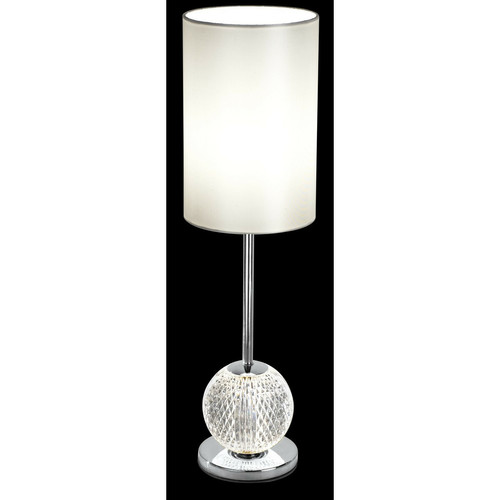 Lumiere - Lampe de table LED simple chrome avec abat-jour nacré Gradateur 3 niveaux 3500+3000K Lumiere  - Maison Gris