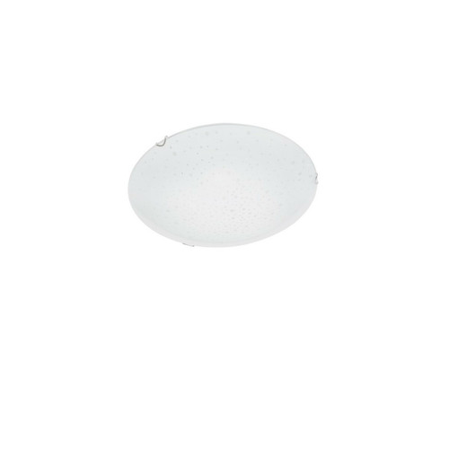 Lumiere - Plafonnier 2 Lumières Blanc, Verre Structuré Clair Métal Chromé LED E27 Lumiere  - Luminaires