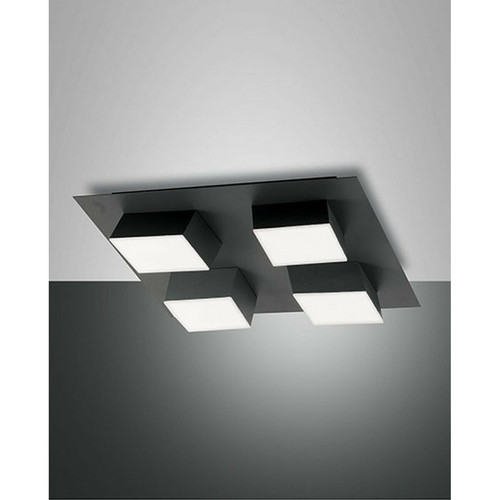 Lumiere - Semi Plafonnier LED intégré Verre Anthracite Lumiere  - Plafonnier LED Plafonniers