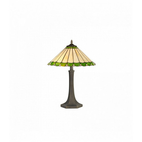Luminaire Center - Lampe de table décorative Tiffany Calais 2 Ampoules Vert Luminaire Center  - Lampes à poser