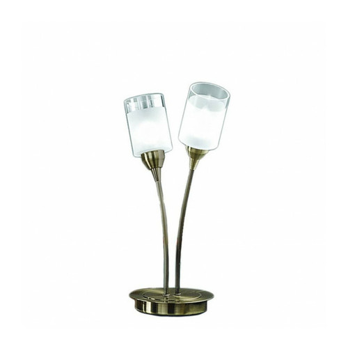Luminaire Center - Lampe de table en bronze Campani 2 Ampoules Luminaire Center  - Lampe à lave Luminaires