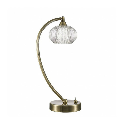 Lampes à poser Luminaire Center Lampe de table en bronze Ripple 1 Ampoule