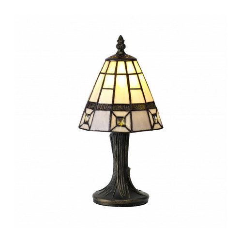 Luminaire Center - Lampe de table Tiffany Candle 1 Ampoule Gris/Transparent 31 Cm Luminaire Center  - Lampes à poser