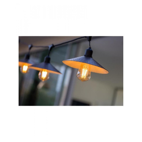 Lumisky - LUMISKY Guirlande décorative vintage - 10 ampoules avec abat jour a filament sur secteur 7m - Guirlandes lumineuses